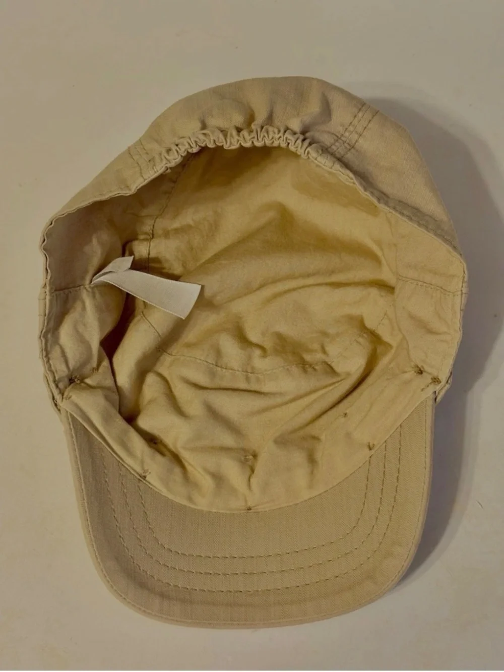 Girls Y2K Cadet Military Style Cap Hat Khaki Old Navy 12-24M 100% Cotton